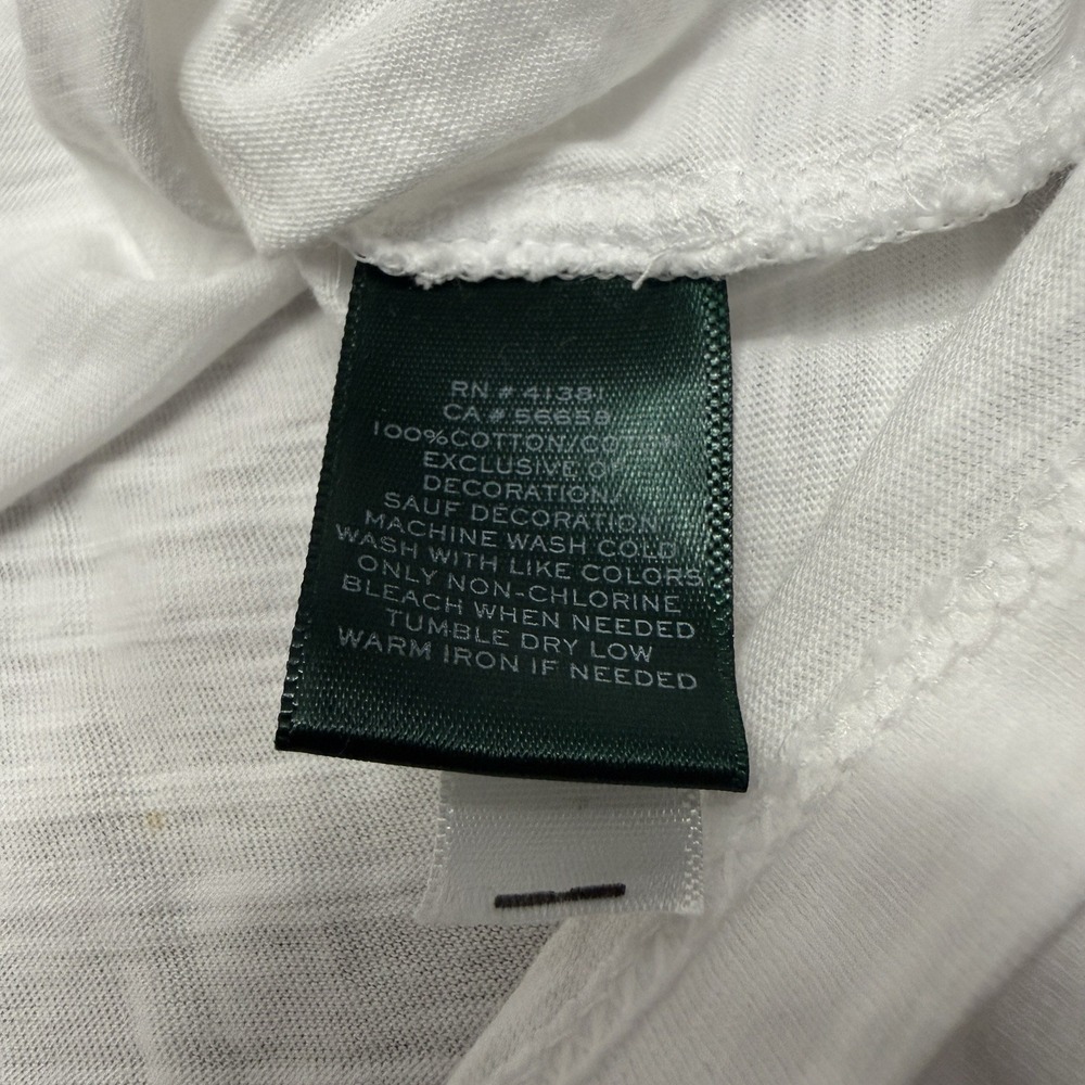 Lauren Ralph Lauren White Eyelet Short Sleeve Top - Picture 9 of 9